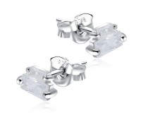 Elegant Designed With CZ Stone Silver Ear Stud STS-5511